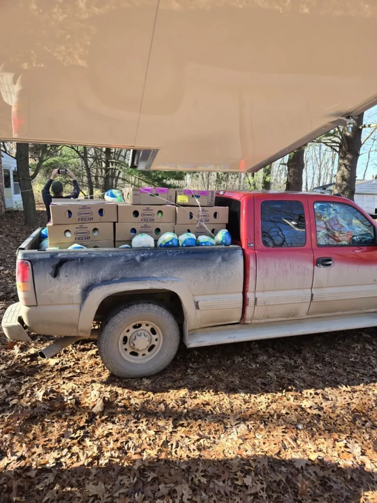 Memory Layne Global Mission - Truckload of turkeys to hand out