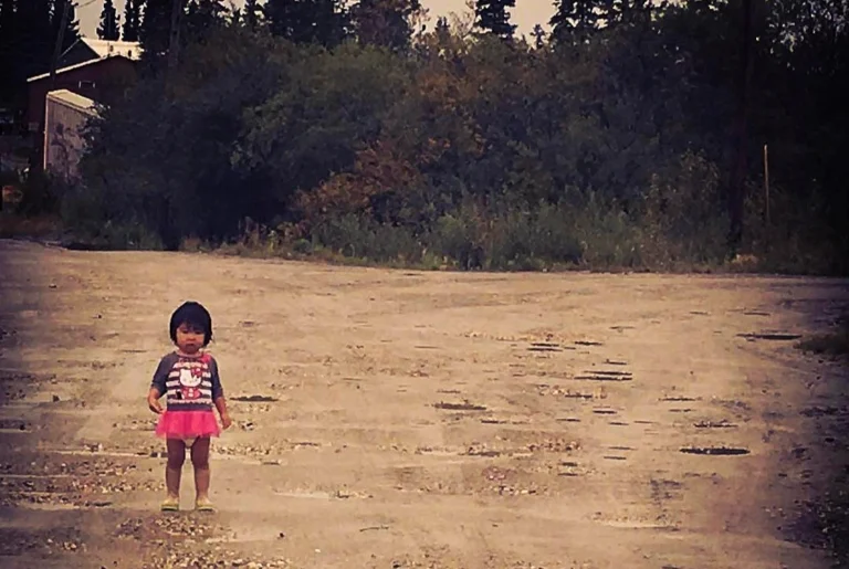 Toddler in Alaska street